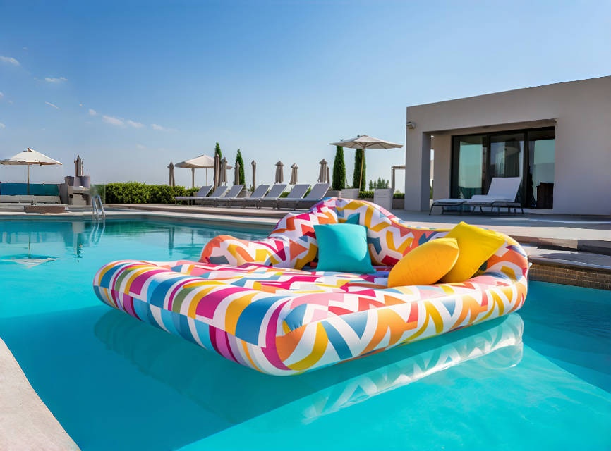 Both An Inflatable Lounger and A Bed