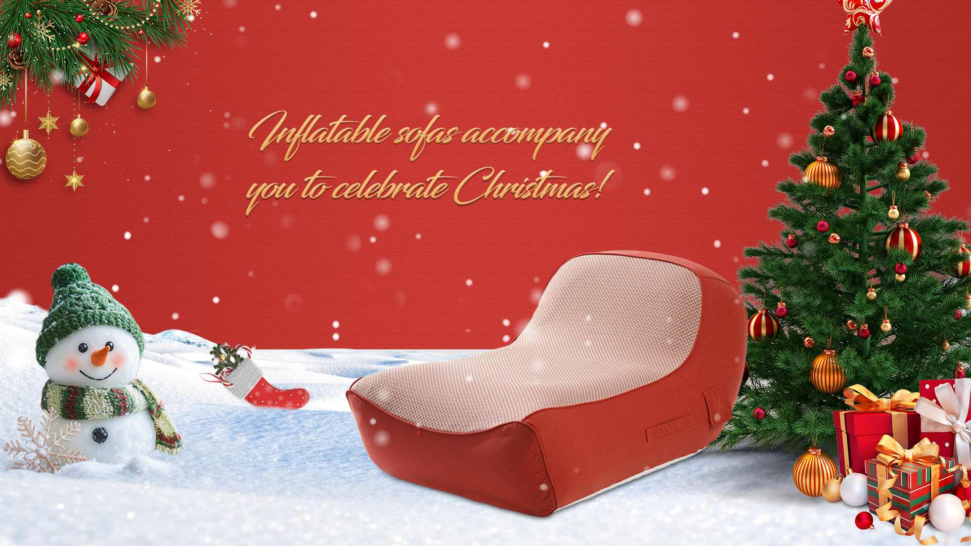 Inflatable Sofas Accompany You to Celebrate Christmas!